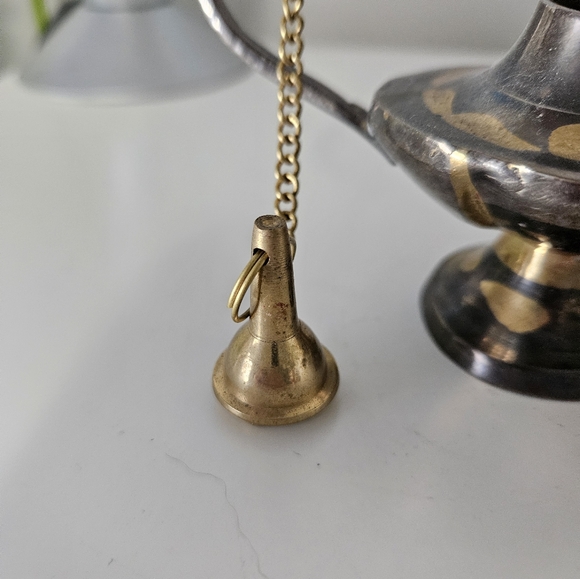 Brass Genie Lamp Incense Holder - Picture 7 of 9